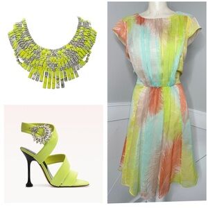 VINCE CAMUTO COLORFUL DRESS/ PRELOVED/ SIZE 12